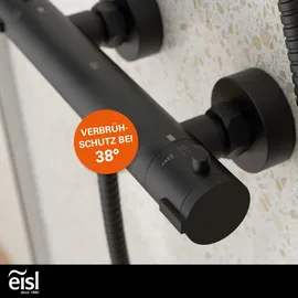 Eisl CLAUDIO Duscharmatur Duschthermostat schwarz für 1 Verbraucher Messing CLT168ACRBL