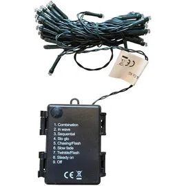 FHS International LED-Minikette außen 48er 380,0 cm spritzwassergeschützt IP44 grün