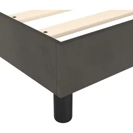 vidaXL Bettgestell 90 x 200 cm Dunkelgrau