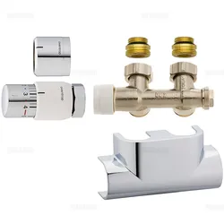 Oventrop Anschluss-Set Eckform für Badheizkörper 1184184, Heizung, chrom