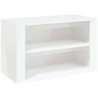 Furnicato Schuhregal Hochglanz-Weiß 75x35x45 cm Holzwerkstoff