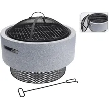 PROGARDEN Feuerschale mit Grillrost rund ø ca. 52,5 cm