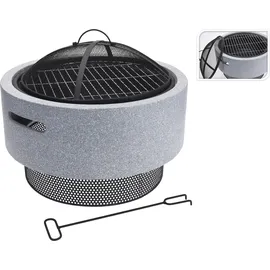 PROGARDEN Feuerschale mit Grillrost rund ø ca. 52,5 cm