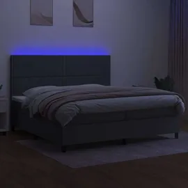 vidaXL Boxspringbett 200 x 200 cm Dunkelgrau