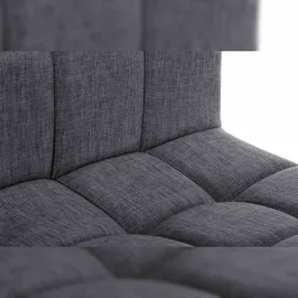 CLP 2er Set Barhocker Calma Stoff I Höhenverstellbarer Barstuhl Mit Metallgestell I Thekenhocker Mit Integrierter Fußstütze