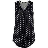 LASCANA Strandtop Damen schwarz-weiß-gepunktet Gr.40/42