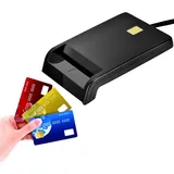 CAC Smart Tax Bank ID Kartenleser, DOD USB 2.0 Intelligenter Kartenleser mit Mehreren Funktionen,ID/IC Bankkartenleser für DNIE, ATM, IC, ID, CAC, SIM, Smart Card,für für Linux