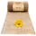 Creative Deco Tischläufer Jute floral Beige/Braun 30 cm x 10 m