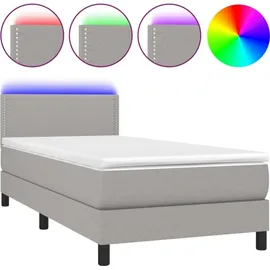 vidaXL Boxspringbett 100 x 200 cm Hellgrau