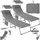 Tectake Sonnenliege 161 x 68 x 111 cm Grau