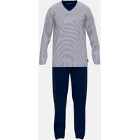 TOM TAILOR Pyjama »Nevada«, (2 tlg.), mit cooler Kombi aus Oberteil und Unterteil, blau