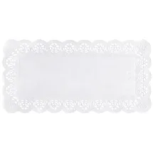 Papstar Spitzenpapiere eckig 34 cm x 17 cm, weiss,