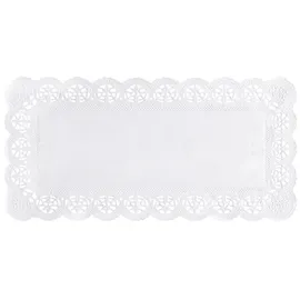 Papstar Spitzenpapiere eckig 34 cm x 17 cm, weiss,