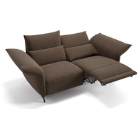 Sofanella 2-Sitzer Stoff Cuneo, Relaxsofa, Designsofa, Designer Couch, Italienisches Sofa, 2er Sofa braun