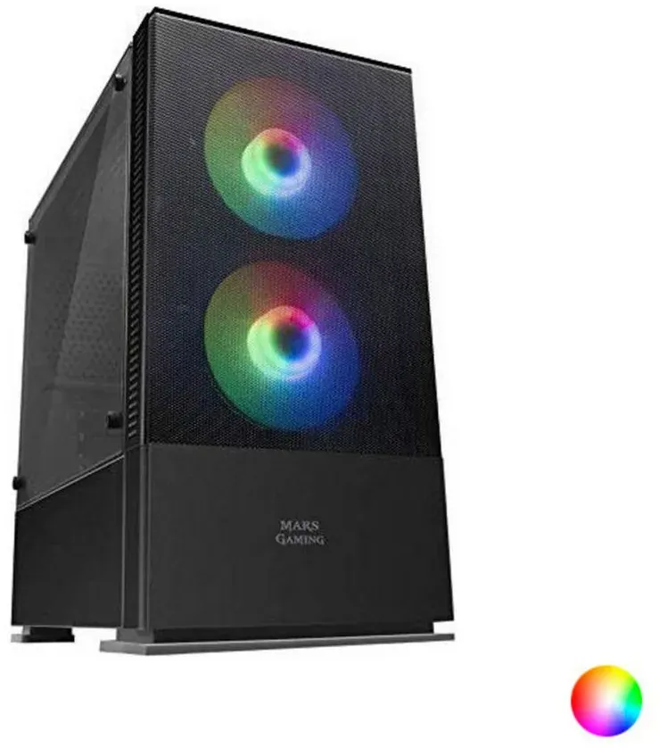 Mars Gaming PC-Gehäuse, ATX/mATX Semi-Tower Gehäuse Mars Gaming LED RGB LED RGB Micro ATX