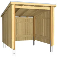 Plus Nordic Fahrradunterstand 5 m2 - 1 Modul offen
