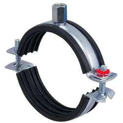 Gelenk-Doppelrohrschelle ''Praktic'' für Rohr 72 - 83 mm mit Kippschraube und Schallschutzeinlage
