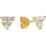 FAVS Ohrstecker 89163056 Gelbgold 375 6 Zirkonia