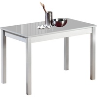 ASTIMESA Fester Tisch kuechentisch, Metall Glas Holz, grau, 110x70cm