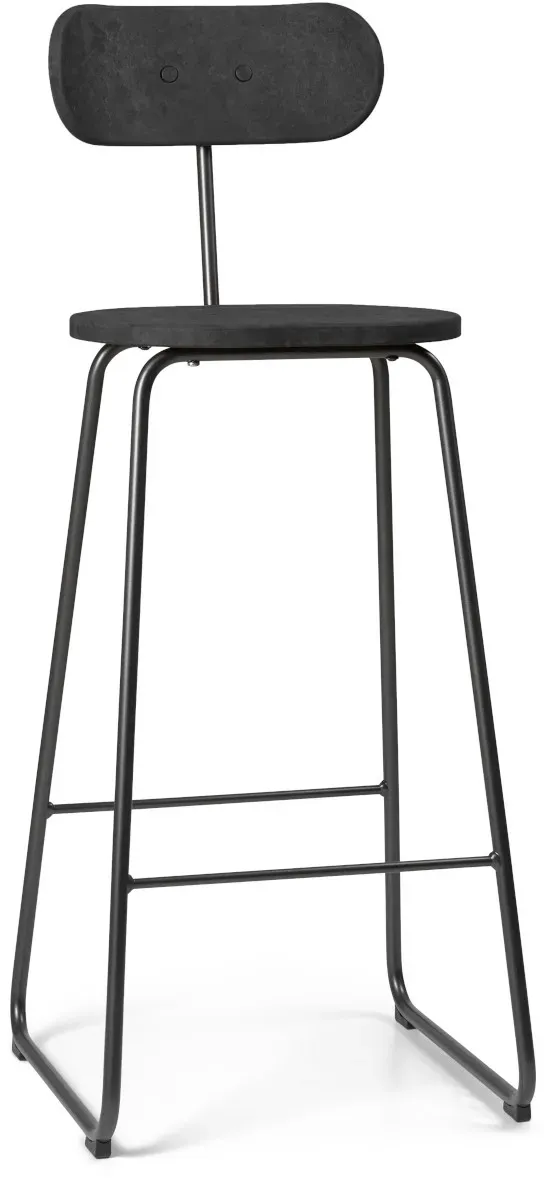 Mater Earth Barhocker mit Rückenlehne, höhe 69 cm, coffee waste black