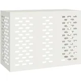 vidaXL Klimaanlagenabdeckung Weiß 110x50x80 cm Stahl