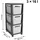 Rotho Brisen Rollcontainer 36,6 x 30,0 x 77 cm 3-tlg. weiß