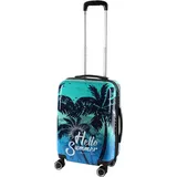 H4L Reisekoffer Koffer Hartschalenkoffer Reisetrolley Blau Größe S 55x40x23cm