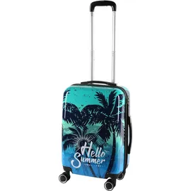 H4L Reisekoffer Koffer Hartschalenkoffer Reisetrolley Blau Größe S 55x40x23cm