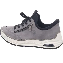 Rieker 44567 Damen Weite G Grau/Schwarz 39