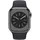 Apple Watch Series 8 GPS + Cellular 41 mm Edelstahlgehäuse graphit, Sportarmband mitternacht
