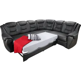 sit&more Ecksofa »Bellevue L-Form«, wahlweise mit Bettfunktion schwarz