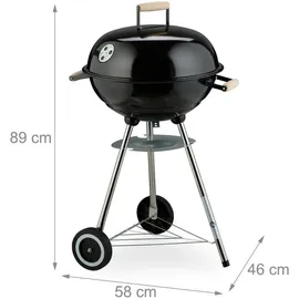 Relaxdays Kugelgrill schwarz