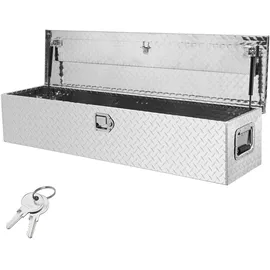 Vevor 1219 x 381 x 381 mm Werkzeugkasten für Lkw-Ladefläche, Abschließbar 177 L Truckbox Werkzeugbox Aufbewahrungs-Werkzeugkasten, 50 kg Tragfähigkeit Werkzeugkiste Organizer für Wohnmobil, PKW usw.