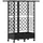 vidaXL Hochbeet mit Rankgitter und Dach 124 x 40 x 127 cm Schwarz