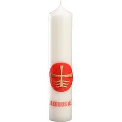 Apostelkerze JAKOBUS DER JÜNGERE mit Wachsauflage Elfenbein 300 x Ø 60 mm, 1 Stück