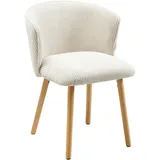 Livetastic Stuhl Cord, Natur, Beige, Holz, Textil, Buche, massiv, Säule, 61x79x61 cm, Esszimmer, Stühle, Esszimmerstühle, Vierfußstühle