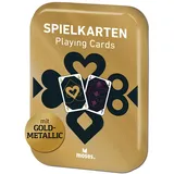 moses. Spielkarten metallic – stilvolles Kartenset für Erwachsene & Kinder, für Skat, Poker, Mau Mau & mehr, ab 6 Jahren, 2+ Spieler