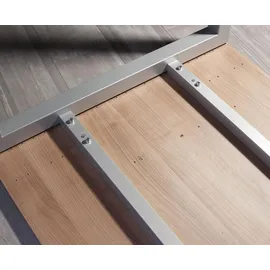 hjh OFFICE PRO Schreibtisch R-Serie Asteiche / Silber