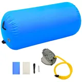 vidaXL Aufblasbare Gymnastik-Rolle Blau 120 x 75 cm