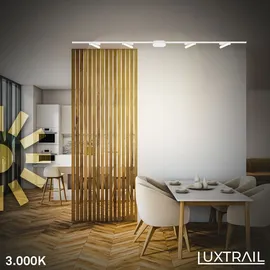 Briloner Luxtrail LED Tracklight, Warmweiß, Schwenkbar, Zubehör, LED Spot, Spotlight, Deckenspot, Lampen, Deckenlampe, Deckenleuchte, 130mm, Weiß