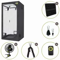 Growzelt 100x100x200cm mit 300 Watt LED