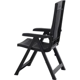 PROGARDEN Gold Klappsessel 22 x 89,5 x 57 cm anthrazit