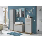 Aileenstore Badmöbel Spiegelschrank DUO 80 cm LED Grau