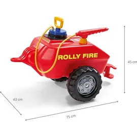 Rolly Toys Fire Fassanhänger rot Pompa, Maße: 75x45x43 cm; 12 296 7 - Rot