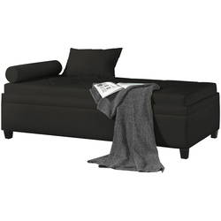 Relaxliege 100x200 cm mit wählbarer Matratze schwarz - Kamina Komfort