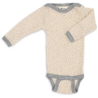 Engel Natur Engel - Woll-Langarmbody SEIDENBABY PUNKTE mit Seide in beige