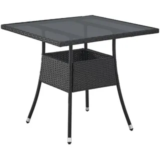 quadratisch 80 x 80 cm Schwarz