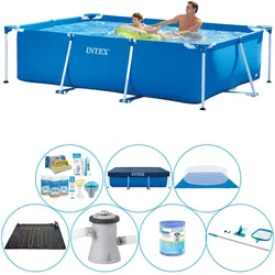 Intex Frame Pool Rechteckig 260x160x65 cm - Schwimmbadpaket EINHEITSGRÖSSE