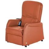 HIMOLLA Fernsehsessel 7568 Leder 77 x 104 x 85 cm Orange elektrisch