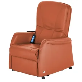 HIMOLLA Fernsehsessel 7568 Leder 77 x 104 x 85 cm Orange elektrisch